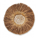 Decoratiune de perete din fibre si scoici naturale 23 cm