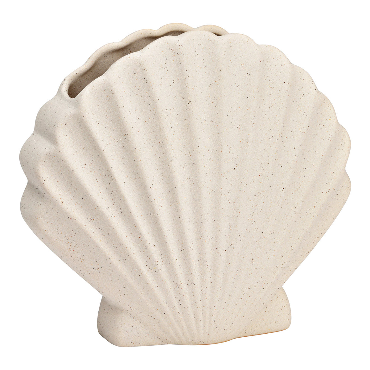 Vaza scoica finisaj nisipos din ceramica 19x17 cm