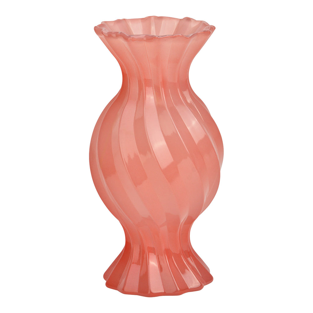 Vaza roz din sticla Bonbon 11x21 cm