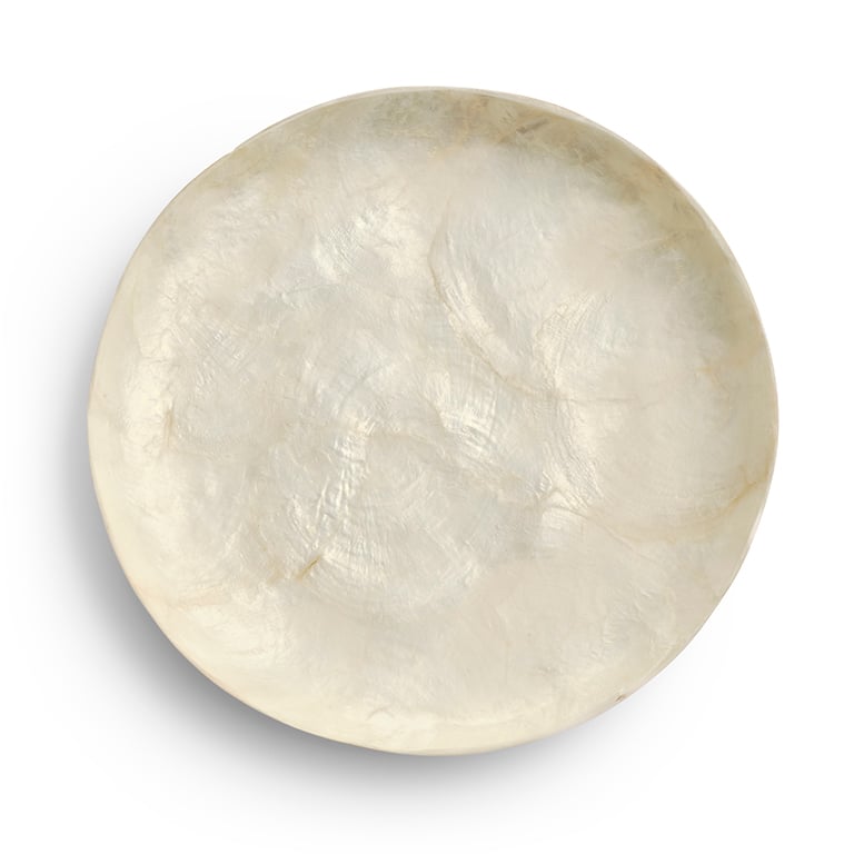 Farfurioara decorativa din scoici capiz 10 cm