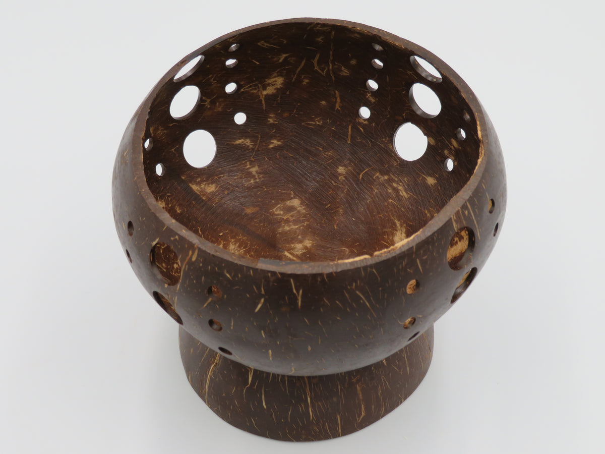 Suport pentru lumanare din nuca de cocos 12x14 cm