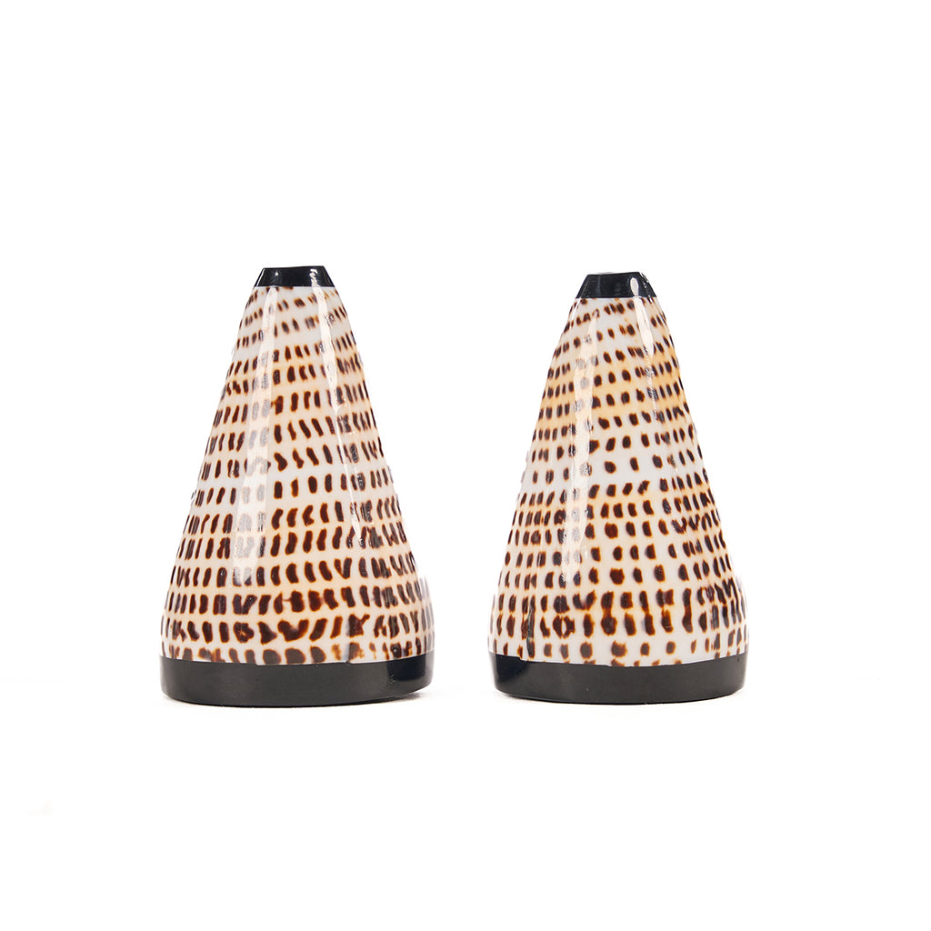 Set solnita si pipernita din scoici naturale 10x6 cm