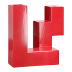 Vaza si suport lumanare rosu Memphis 26x25.6 cm