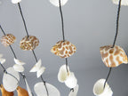Decoratiune de perete din lemn si scoici naturale 70x30cm