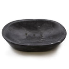 Sapuniera ovala din marmura neagra 12x9 cm