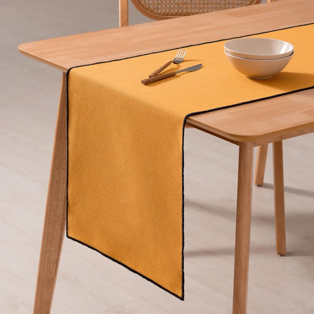 Traversa masa auriu din bumbac 100% 45x150 cm