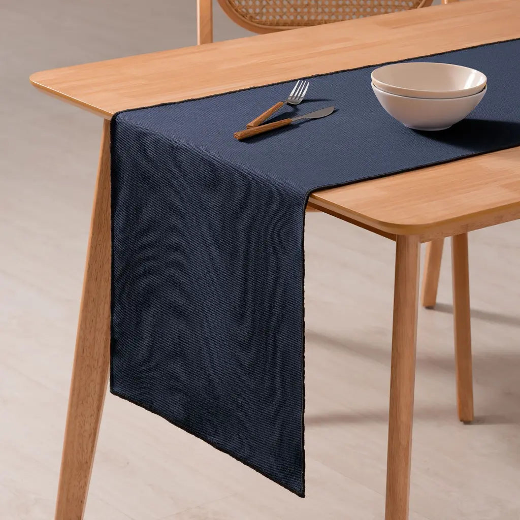 Traversa masa bleumarin din bumbac 100% 45x150 cm