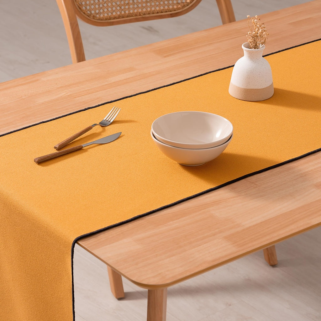Traversa masa auriu din bumbac 100% 45x150 cm