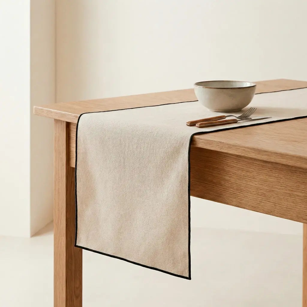 Traversa masa crem din bumbac 100% 45x150 cm