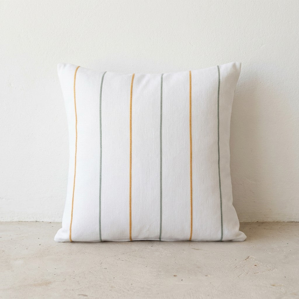 Set 2 huse de perna dungi acvamarin-auriu Trasblanc 45x45 cm
