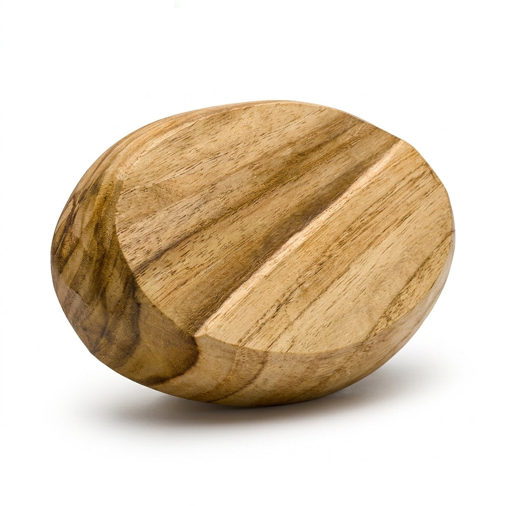 Bol decorativ din lemn de mango cu scoica naturala 14x7 cm
