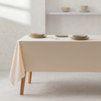 Fata de masa crem din bumbac 100% 140x140 cm