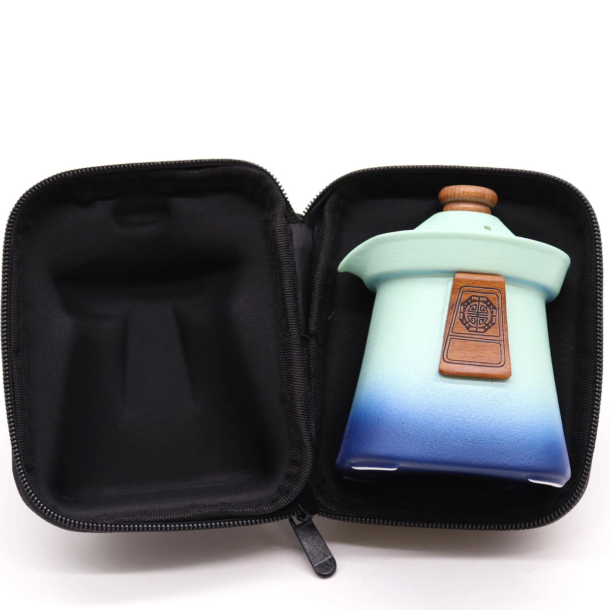 Set ceainic cu 3 cescute Blue Heaven 10.5x13 cm