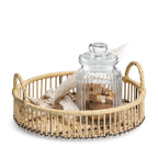Tava rotunda din ratan 32x12.5 cm