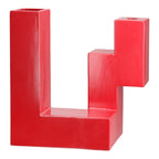Vaza si suport lumanare rosu Memphis 26x25.6 cm