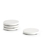 Set 4 suporturi de pahar din marmura alba 9.5x1 cm