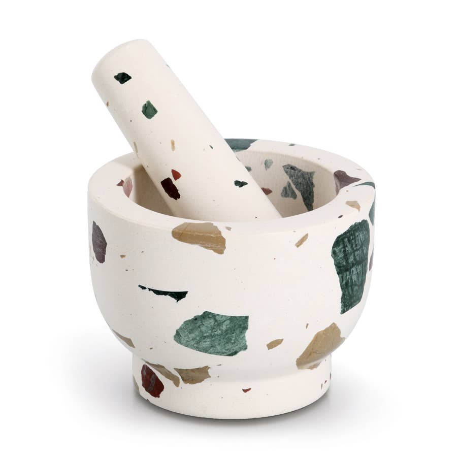 Mojar cu pistil terrazzo 12x9 cm
