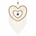 Decoratiune de perete din scoici naturale in forma de inima 70x32 cm