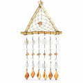 Decoratiune de perete din lemn si scoici naturale 70x30cm