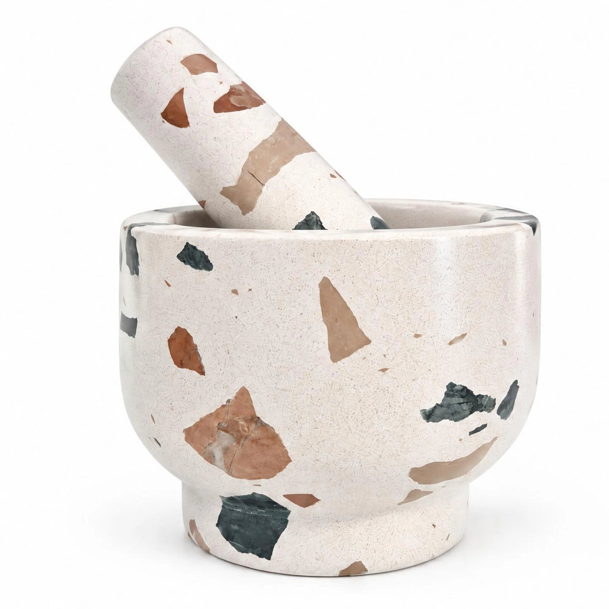 Mojar cu pistil terrazzo 12x9 cm