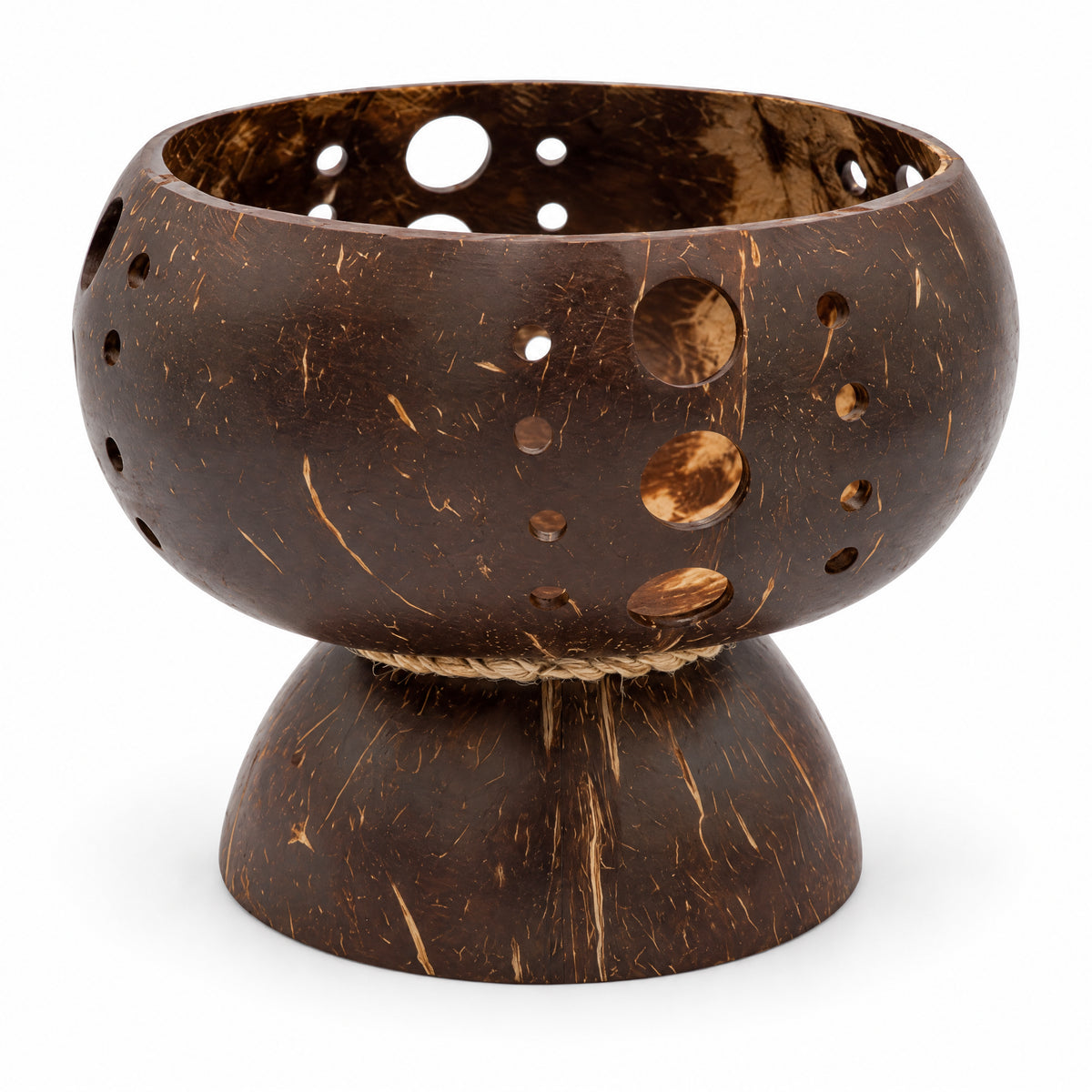 Suport pentru lumanare din nuca de cocos 12x14 cm