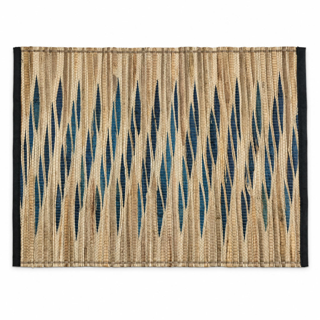Suport de farfurie albastru din zambila de apa 47x35 cm