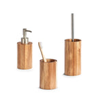 Pahar pentru periute de dinti din lemn de acacia 7x11 cm